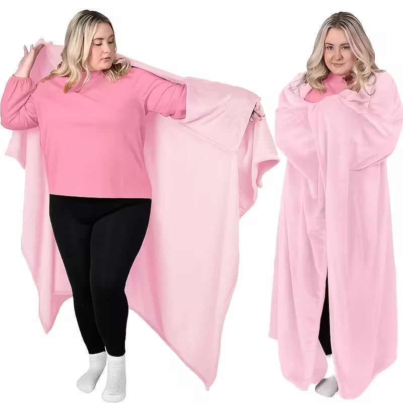 Cloud Wearable Blanket-Huggleo-Pink-