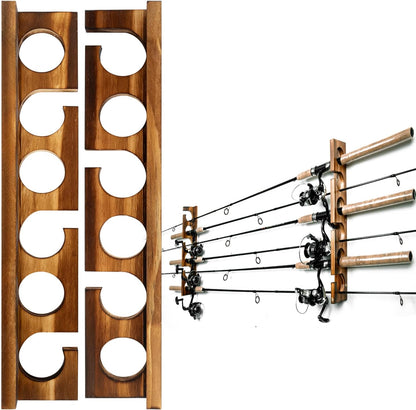 Fishing Rod Rack Wall or Ceiling Mounted Holder for Garage Storage