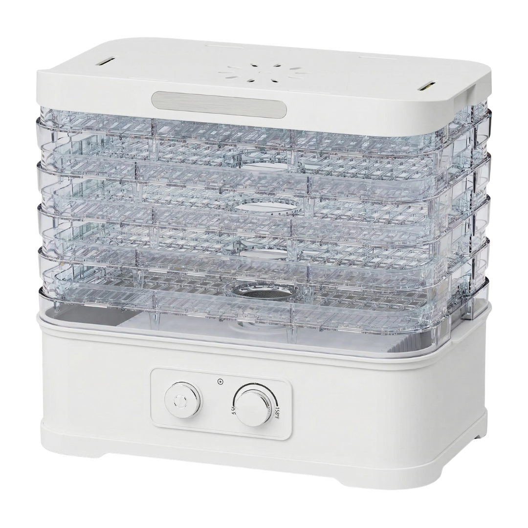 Five-Tray Food Dehydrator 250W with Temperature Control Timer