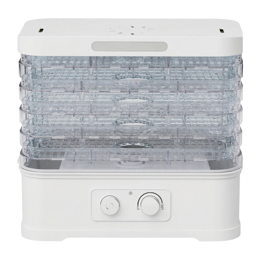 Five-Tray Food Dehydrator 250W with Temperature Control Timer