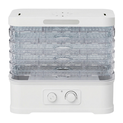 Five-Tray Food Dehydrator 250W with Temperature Control Timer