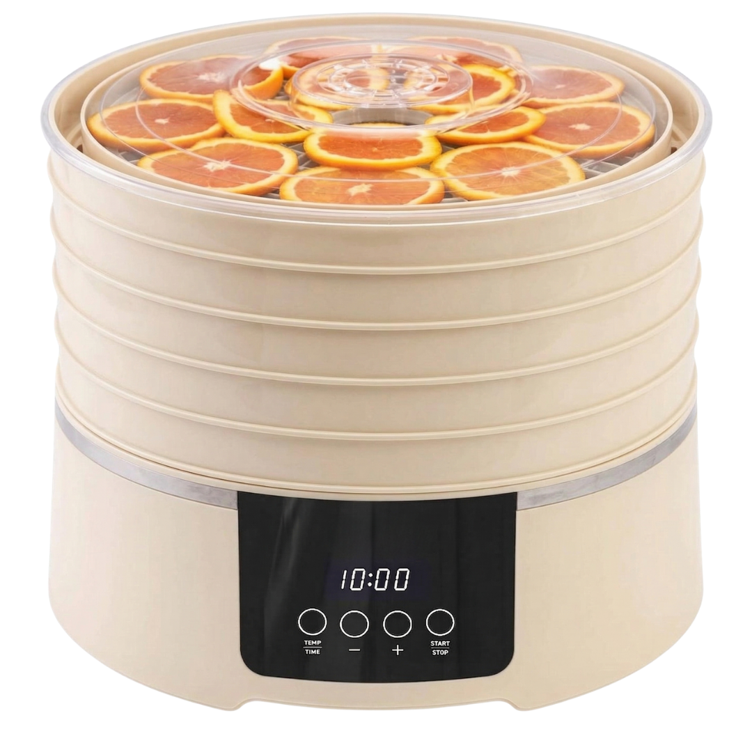 Five-Tray Food Dehydrator with Timer and Temperature Control