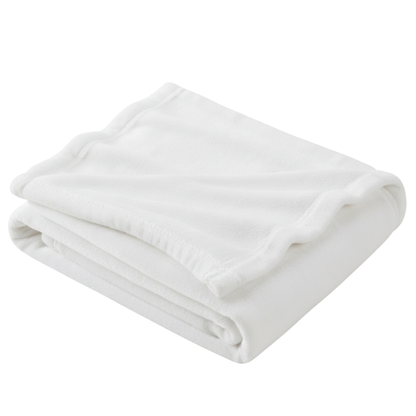 Flannel Fleece Blanket with Lightweight Warmth and Quick Dry Care