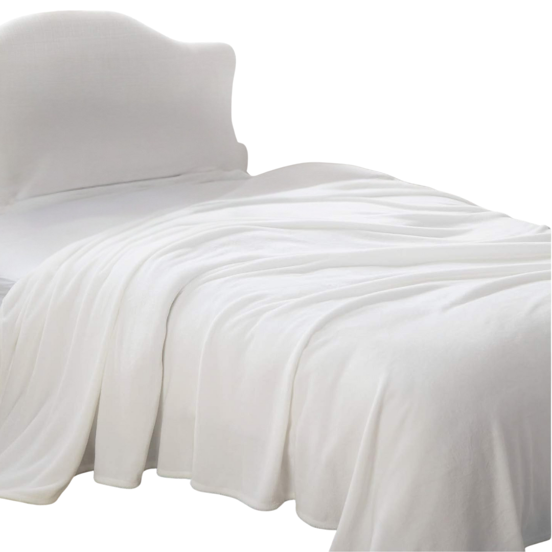 Flannel Fleece Blanket with Lightweight Warmth and Quick Dry Care