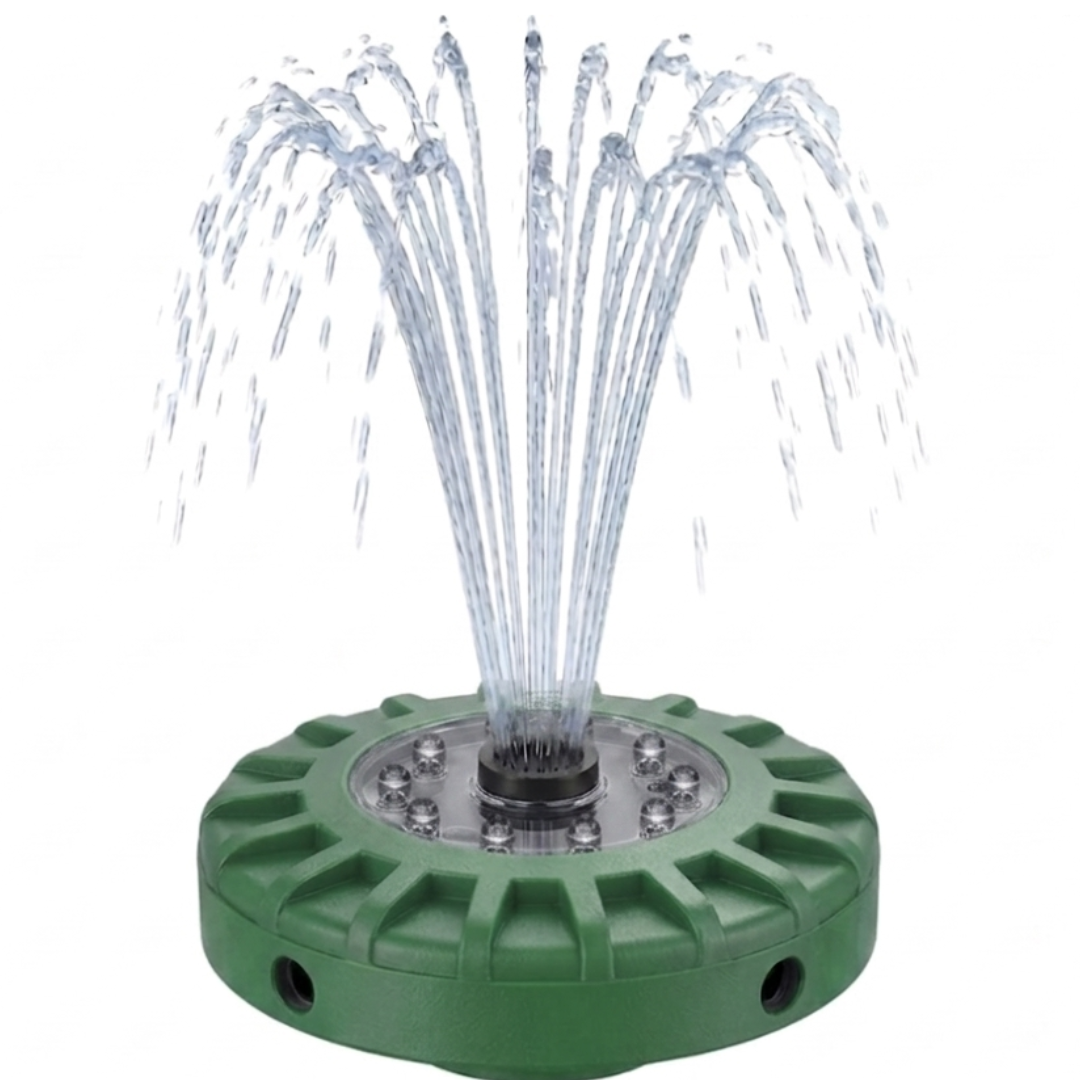 Floating Pool Fountain with LED Lights Rechargeable Water Pump