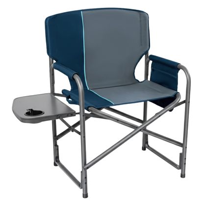 Foldable Aluminum Camping Chair with Side Table, 400 lb Rating