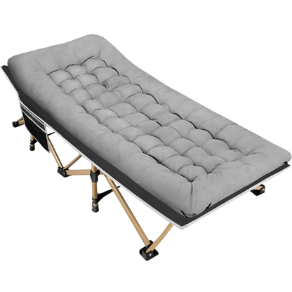 Foldable Camping Cot with 28 inches Wide Mattress and 600 lbs Capacity