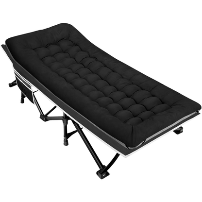 Foldable Camping Cot with 28 inches Wide Mattress and 600 lbs Capacity