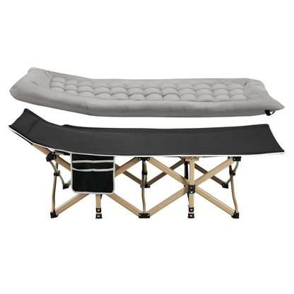Foldable Camping Cot with 28 inches Wide Mattress and 600 lbs Capacity