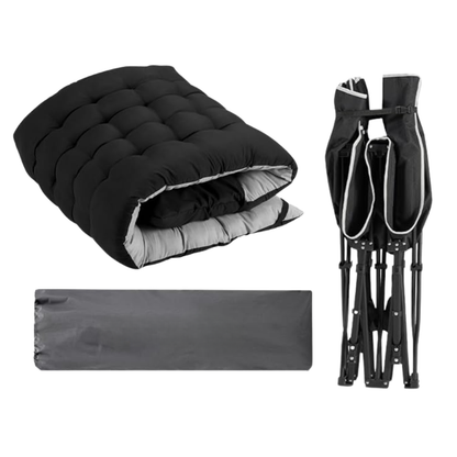 Foldable Camping Cot with 28 inches Wide Mattress and 600 lbs Capacity