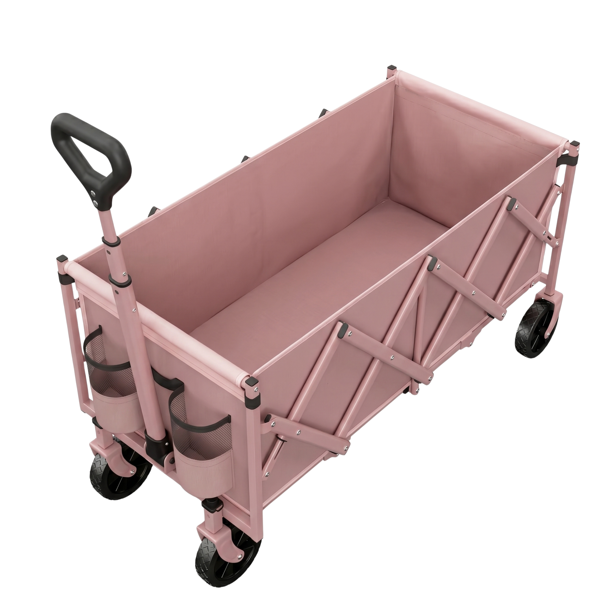 Foldable Utility Wagon Cart with Swivel Wheels and 360 lb Capacity