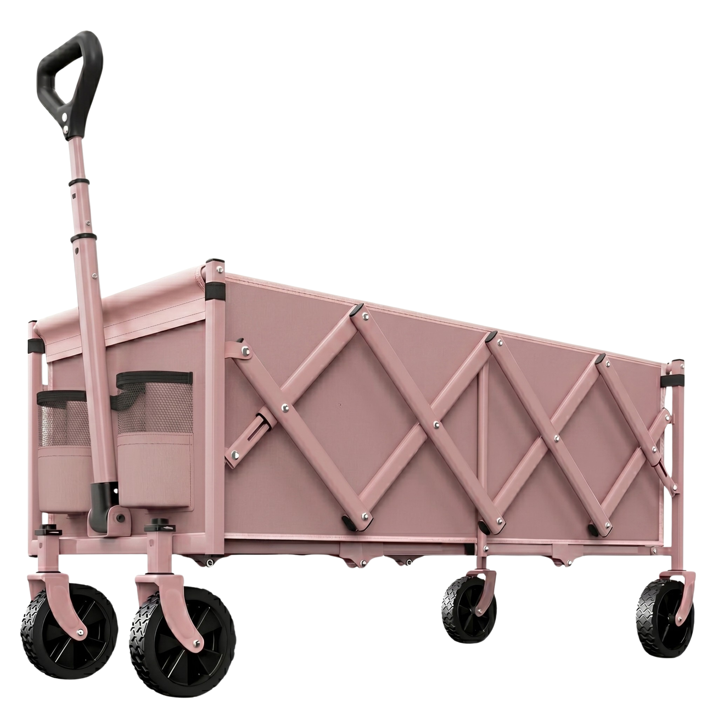 Foldable Utility Wagon Cart with Swivel Wheels and 360 lb Capacity