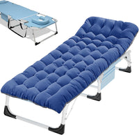 Light Blue Cot with Blue Mat
