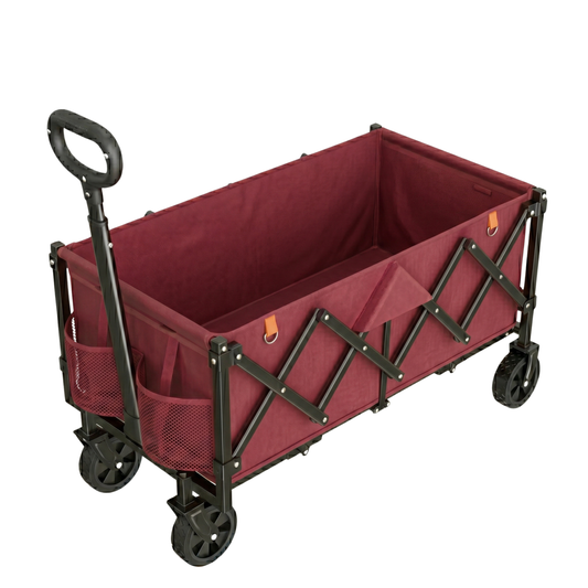 Folding Wagon Cart with Alloy Steel Frame and 360 lb Capacity