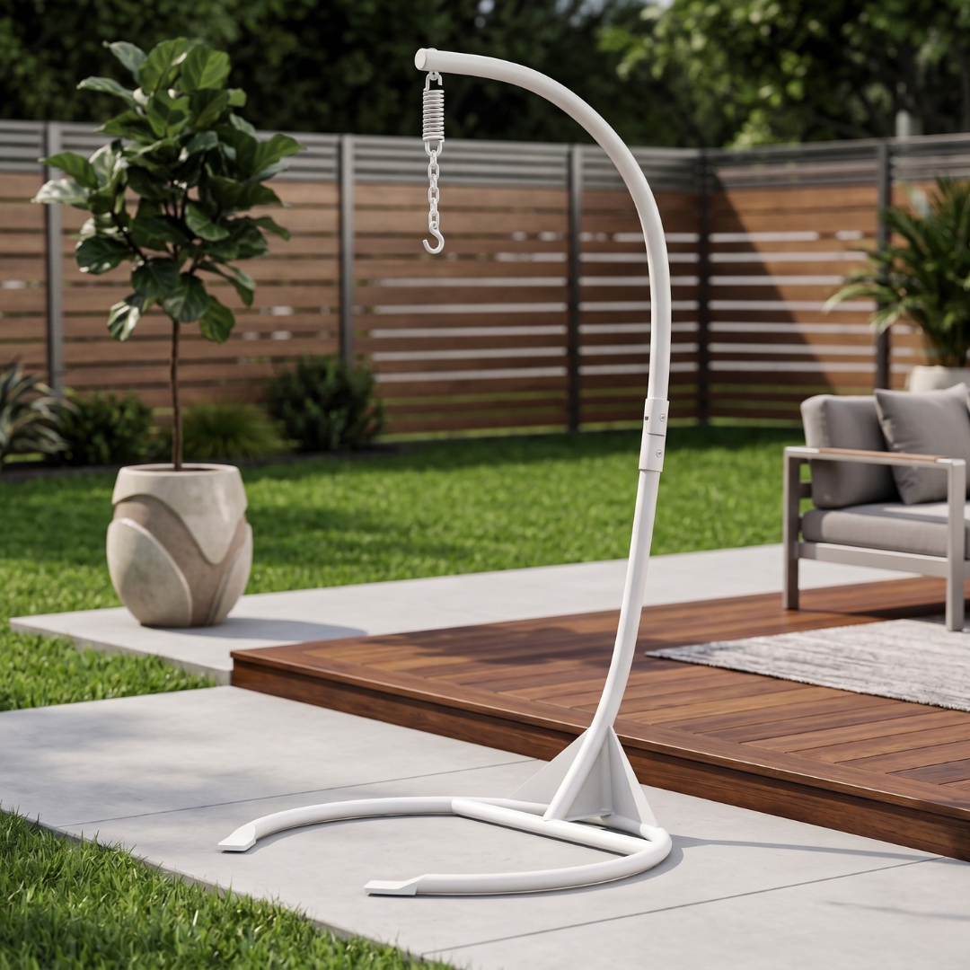 Hammock Chair Stand with 300 lb Capacity C-Shape Steel Frame