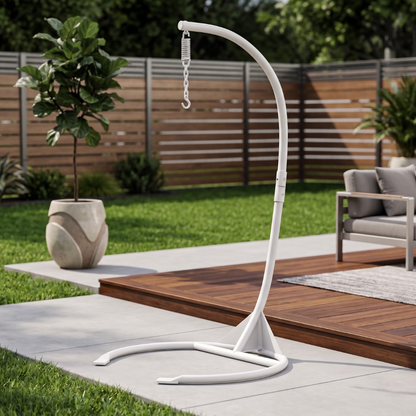 Hammock Chair Stand with 300 lb Capacity C-Shape Steel Frame