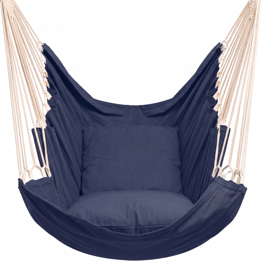 Hammock Swing Chair with Extended Leg Section, 440 lb Load Capacity