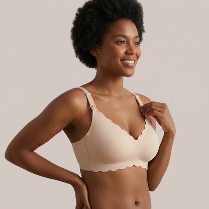 Cloud Seamless Nursing Bra-Huggleo-Light Brown-S