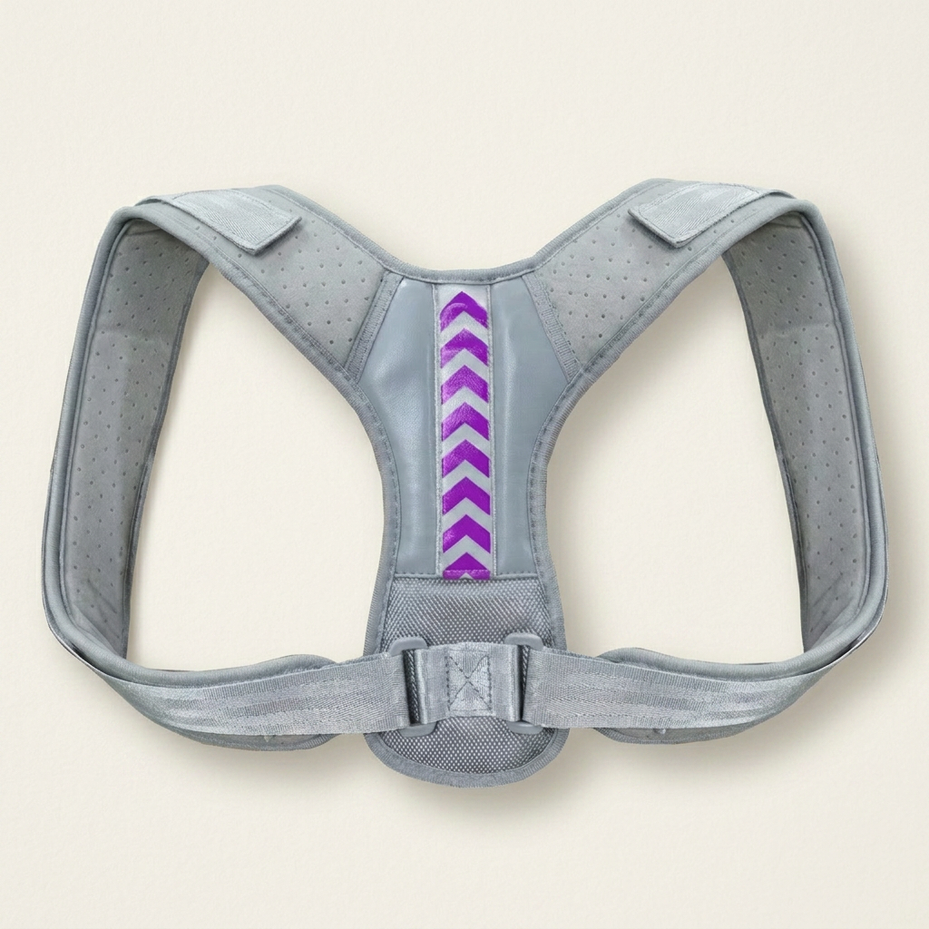 Steady Posture Brace-Huggleo-Grey Purple-S 20-40kg