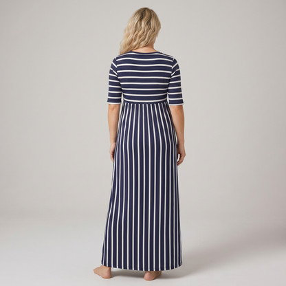 Sunday Nursing Striped Midi Dress