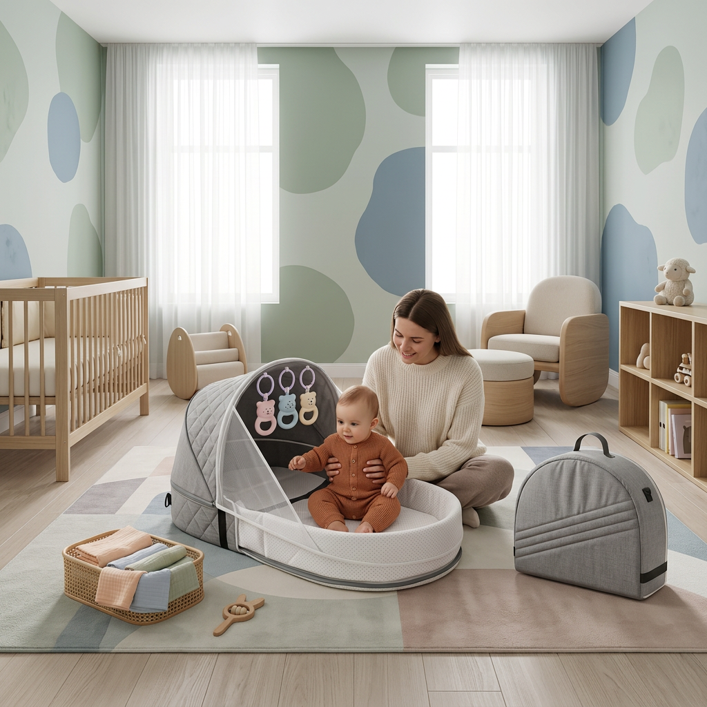 Cocoon baby support nest, nursery lifestyle