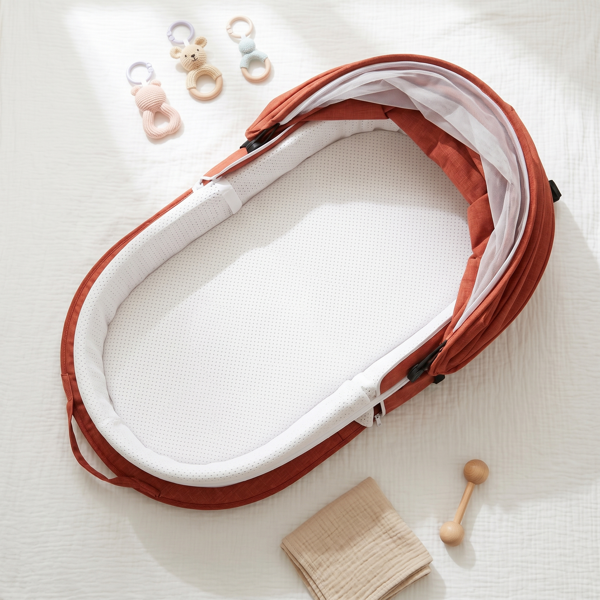 Cocoon portable baby support nest, red, product photo