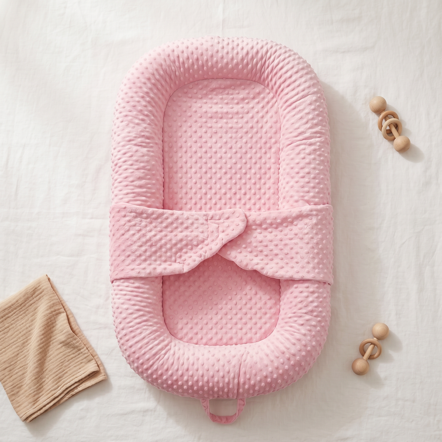 Hush baby lounger, pink, product photo