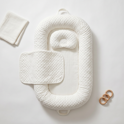 Hush baby lounger, white, product photo