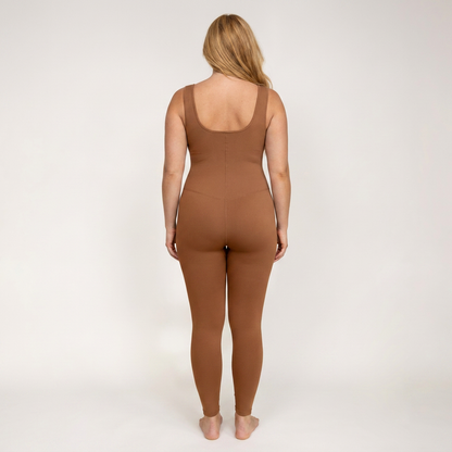 Sunday Maternity Jumpsuit black, back view