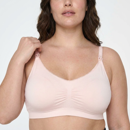 Cloud Wireless Nursing Bra in pink, front
