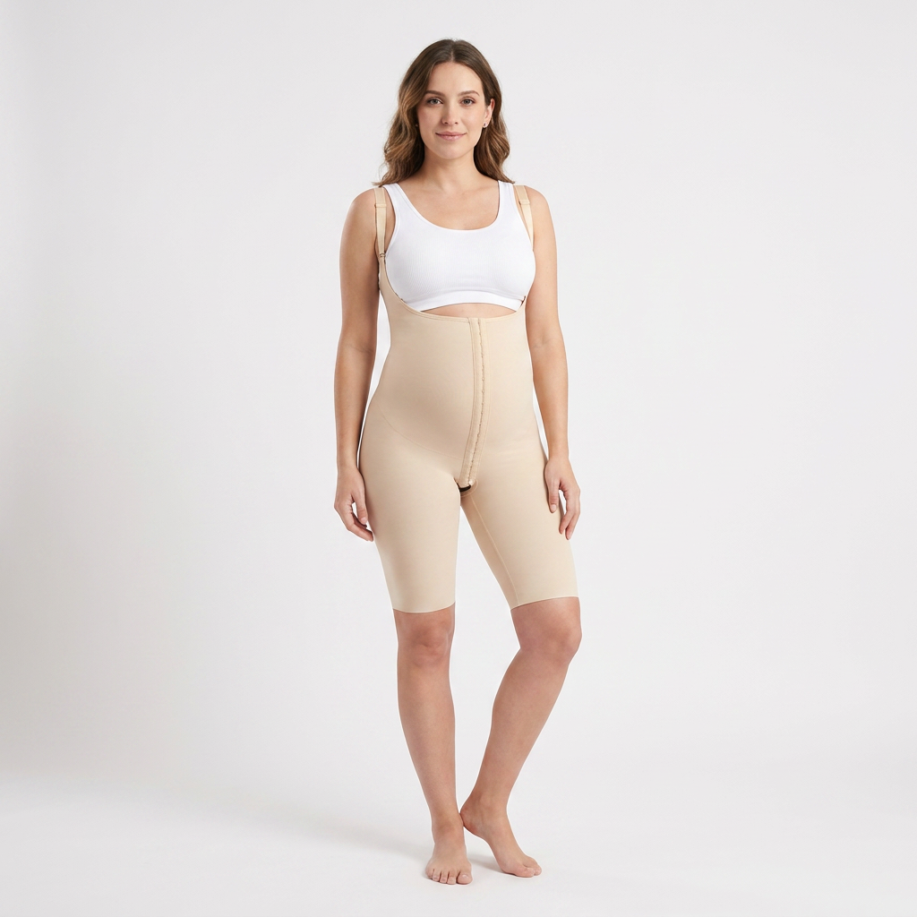 Cradle Compression Girdle in black, full front
