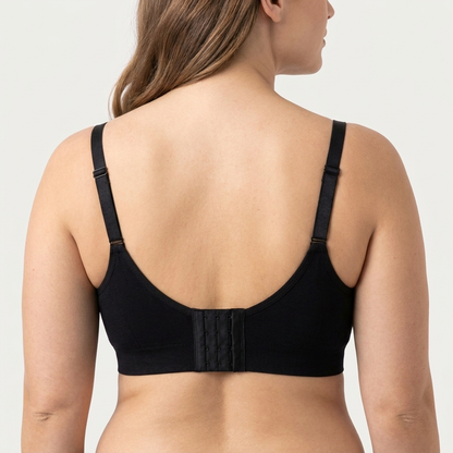 Cloud Wireless Nursing Bra black, back view