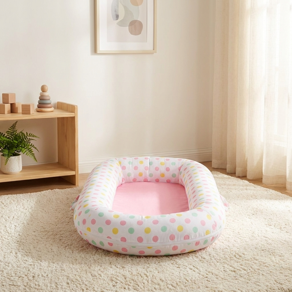 Nestle Newborn Support Cushion – soft nursery scene