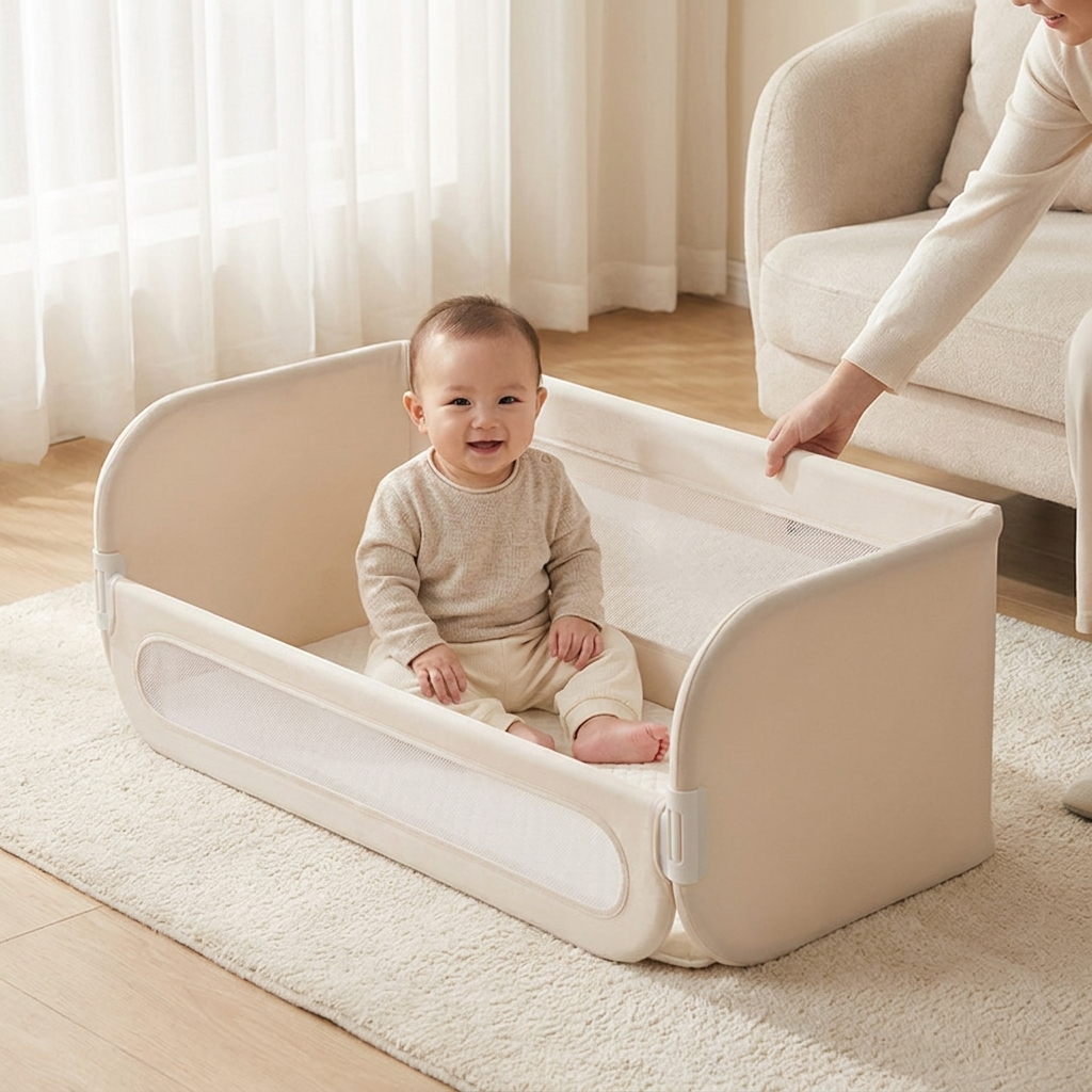 Haven Toddler Bed Guard Rail – baby with parent hand