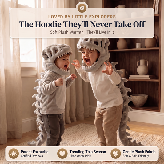 Dino Plush Baby Hoodie