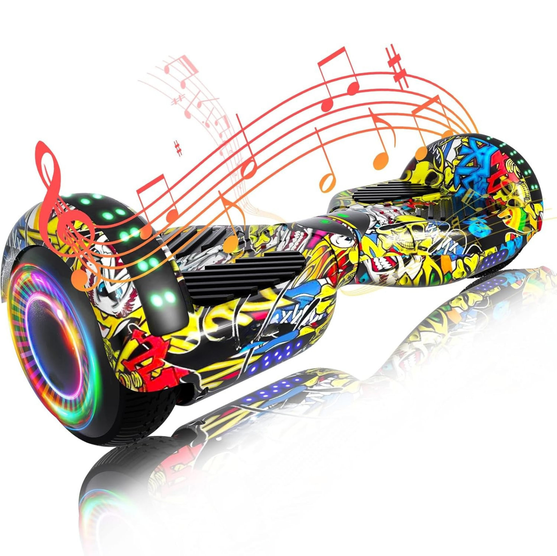 Hoverboard with Dual 250W Motors, Bluetooth, App Control, LED Lights