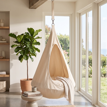 Kids Pod Sensory Swing Chair Hanging Fabric Seat with Hanging Strap