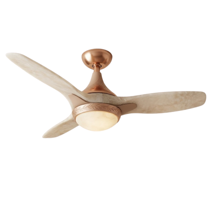 Low Profile Ceiling Fan with Integrated LED Light and Remote Control
