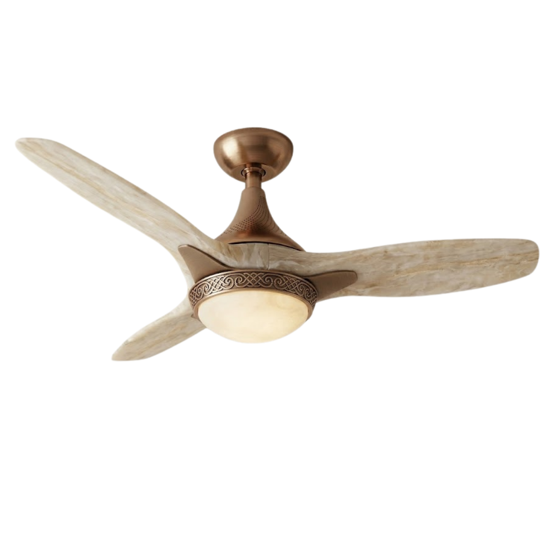 Low Profile Ceiling Fan with Integrated LED Light and Remote Control