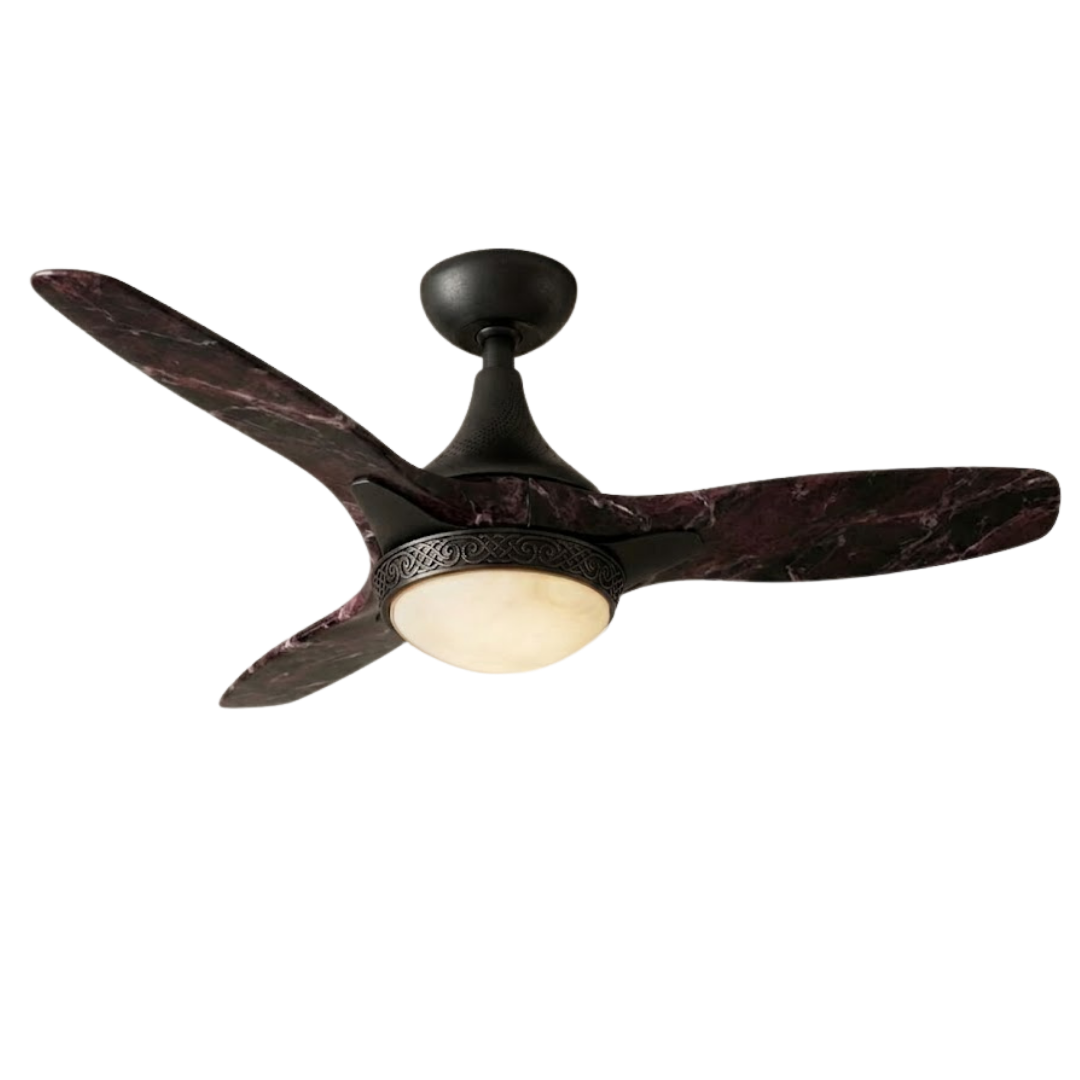 Low Profile Ceiling Fan with Integrated LED Light and Remote Control