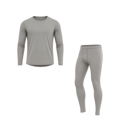 Men’s Fleece Lined Thermal Underwear Base Layer Top and Bottom Set