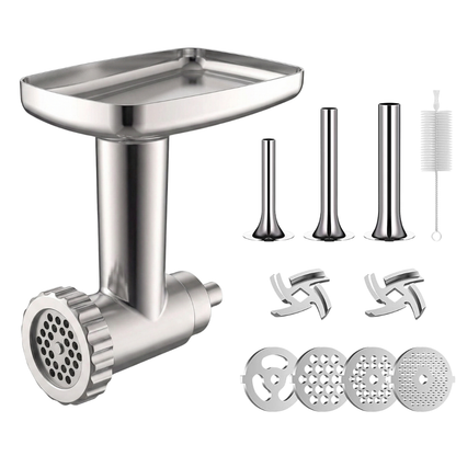 Metal Meat Grinder Attachment for Stand Mixer with Plates Set