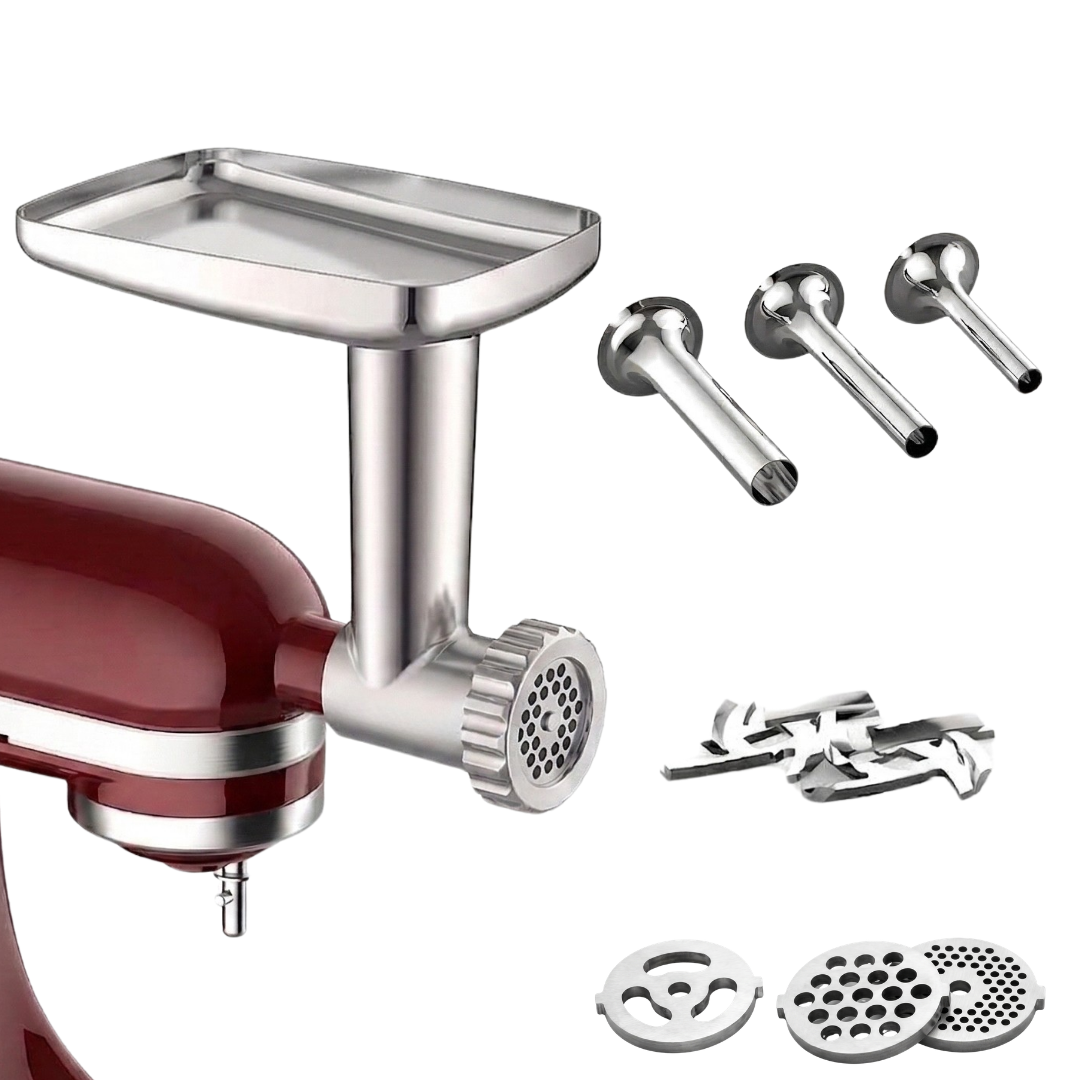 Metal Meat Grinder Attachment for Stand Mixer with Plates Set