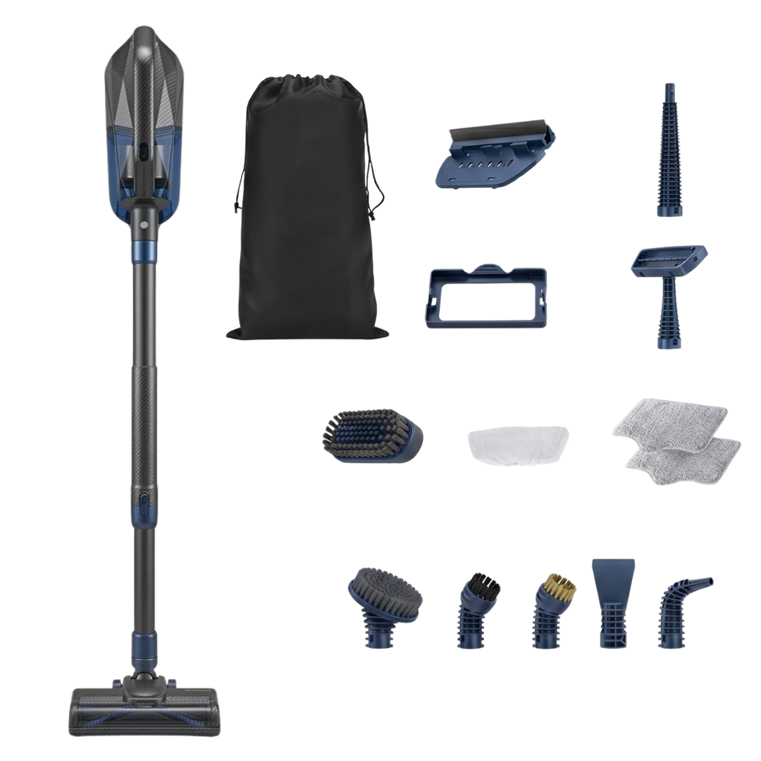 Multi-Attachment Steam Mop with Detachable Steamer, 350ml Water Tank