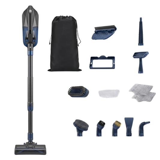 Multi-Attachment Steam Mop with Detachable Steamer, 350ml Water Tank