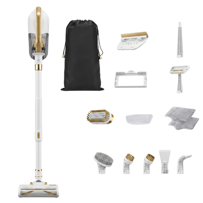 Multi-Attachment Steam Mop with Detachable Steamer, 350ml Water Tank
