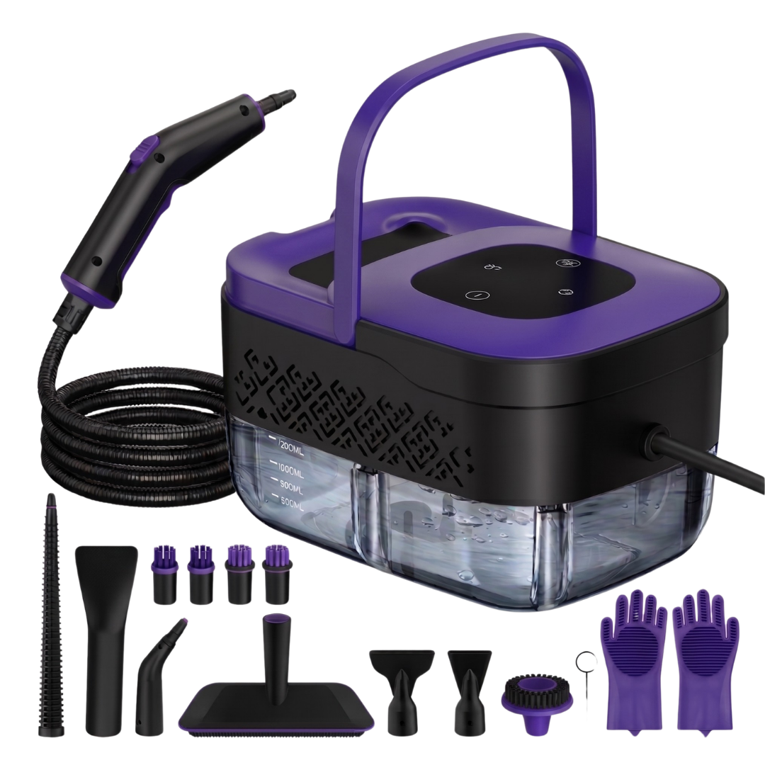 Multi-Purpose Steam Cleaner 1500W with Accessories, 1.25L Tank