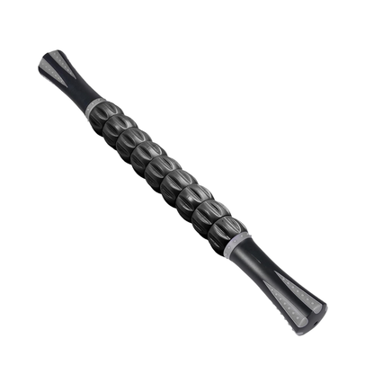 Muscle Roller Stick with 9 Rotating Rollers and Textured Grip Handles