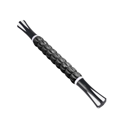 Muscle Roller Stick with 9 Rotating Rollers and Textured Grip Handles