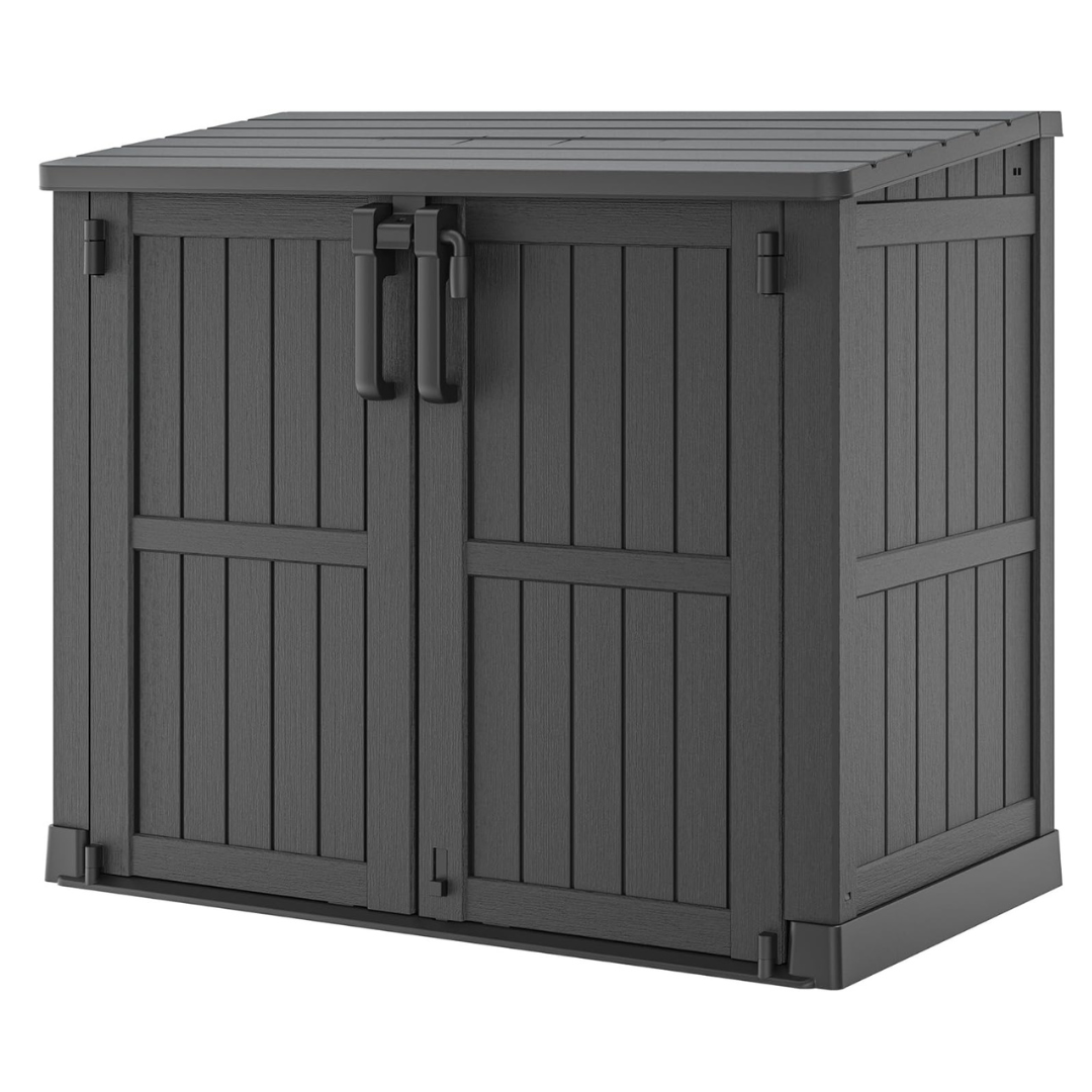 Outdoor Resin Storage Shed 36 Cu Ft Lockable Garden Storage Box